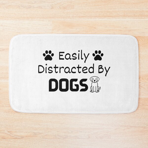 Item preview, Easily Distracted By Dogs | Funny Dog Lover T-Shirt Design designed and sold by EvercrestStudio.