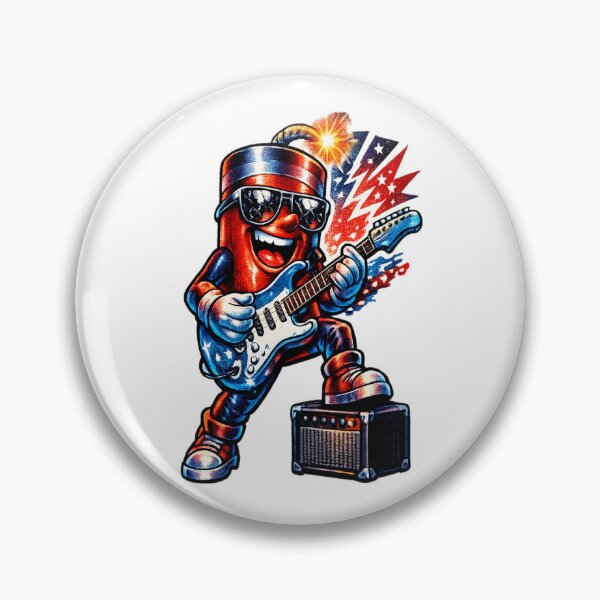 Item preview, Firecracker Dude Freedom Rock Guitar Poster designed and sold by peteys71.