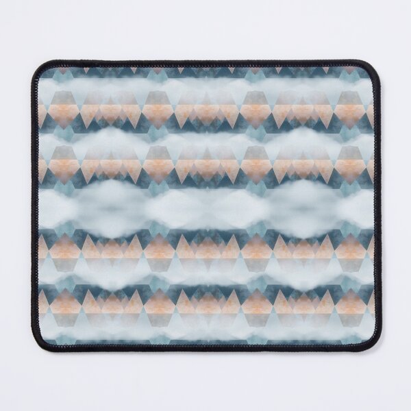 Item preview, Misty Mountain Geometric Pattern | Soft Blue Abstract Landscape Design designed and sold by Sachie's Studio.