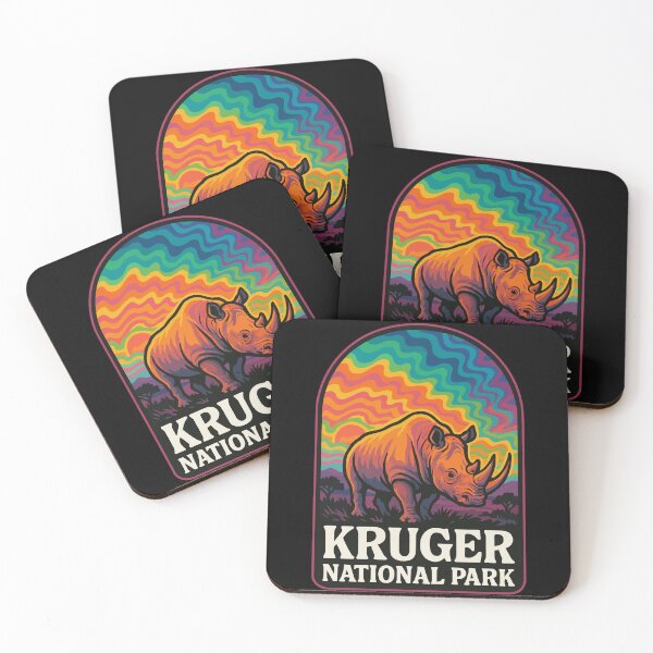 Item preview, Kruger National Park Rhinoceros Trippy Travel designed and sold by TomFrontierArt.