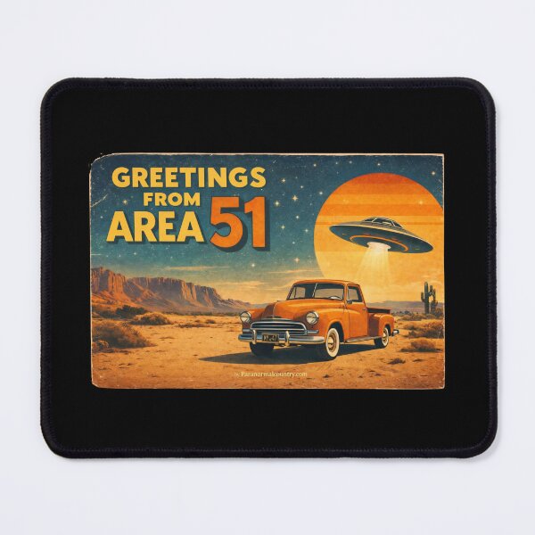 Item preview, Vintage Pickup UFO Encounter Greetings From Area 51 designed and sold by ParanormalCount.
