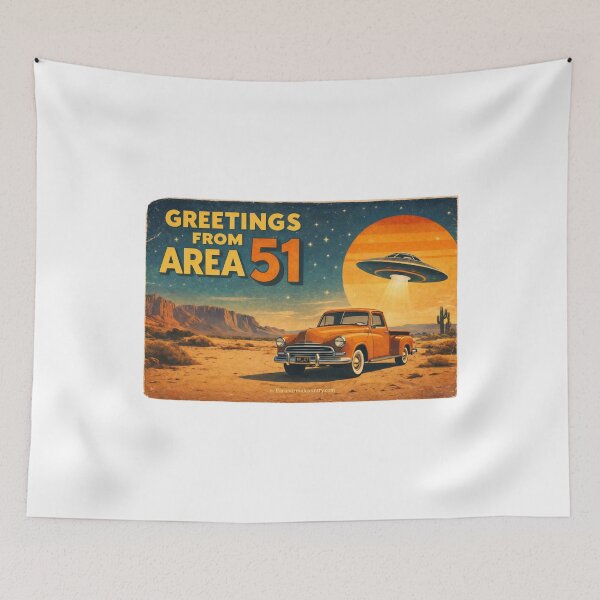 Item preview, Vintage Pickup UFO Encounter Greetings From Area 51 designed and sold by ParanormalCount.