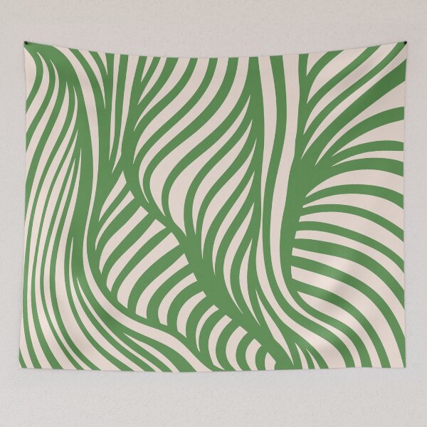 Item preview, Green Abstract Line Art designed and sold by soheedesigns.