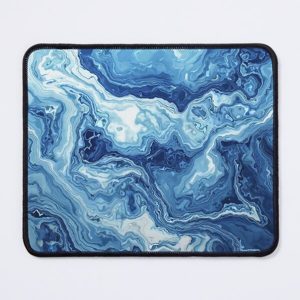 Item preview, Blue and White Liquid Marble designed and sold by Righan Wallace.