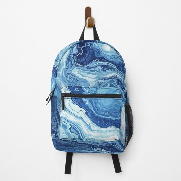 Item preview, Blue and White Liquid Marble designed and sold by Righan Wallace.