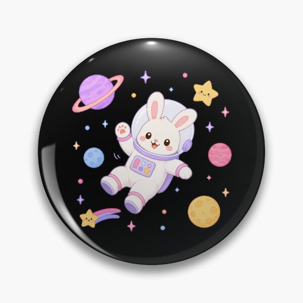 Item preview, Cute Space Bunny Astronaut Kawaii Chibi Rabbit Galaxy Art designed and sold by Seculinator.