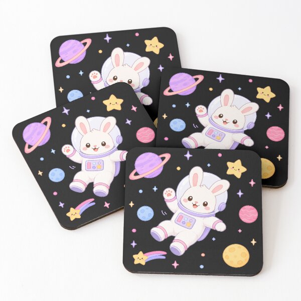 Item preview, Cute Space Bunny Astronaut Kawaii Chibi Rabbit Galaxy Art designed and sold by Seculinator.