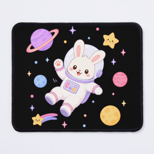 Item preview, Cute Space Bunny Astronaut Kawaii Chibi Rabbit Galaxy Art designed and sold by Seculinator.
