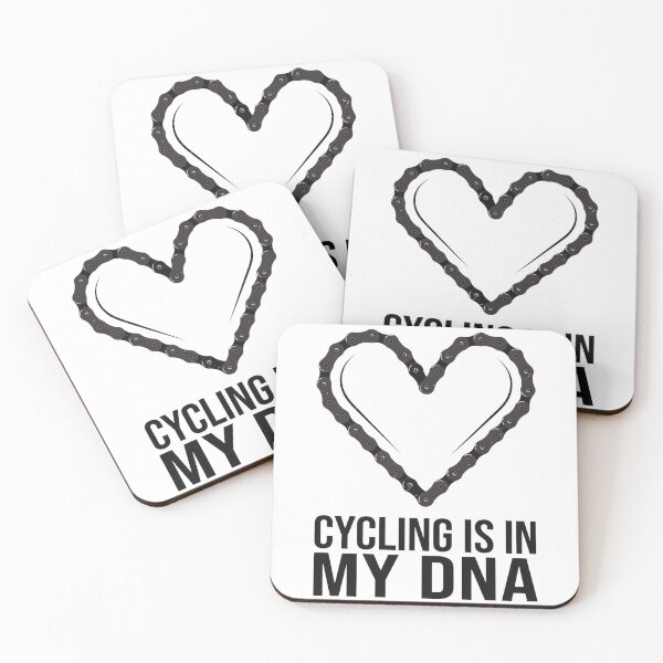 Item preview, Cycling Is In My DNA Bike Chain Heart Design | Road Bike MTB Gravel Cycling Gift designed and sold by ArcticFoxStudio.