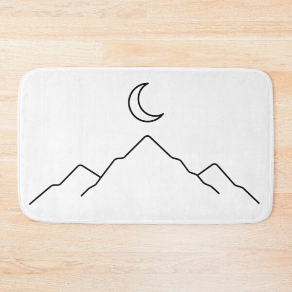 Item preview, Mountain range and crescent moon designed and sold by Side Quest Co..