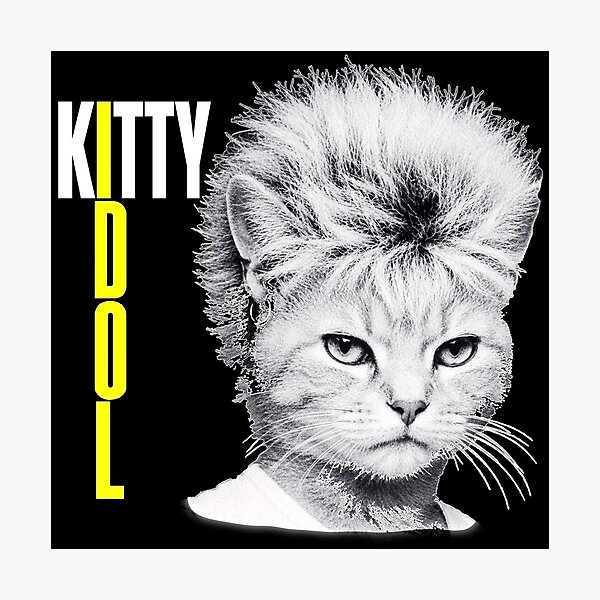 Item preview, Kitty Idol Billy Idol Cat Funny 80s Rock Punk Music designed and sold by SpainDesign77.