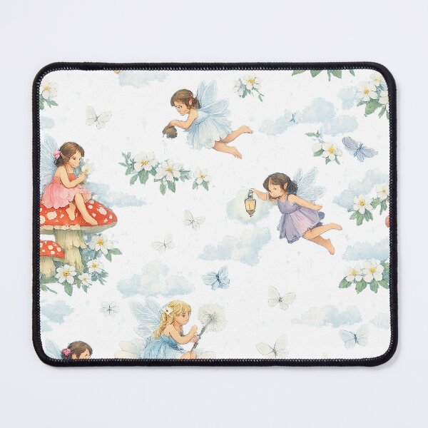 Item preview, Enchanting Fairy Garden Night Sky Pattern – Whimsical Fairy Blossom Fantasy Art Print designed and sold by Hookesmode.