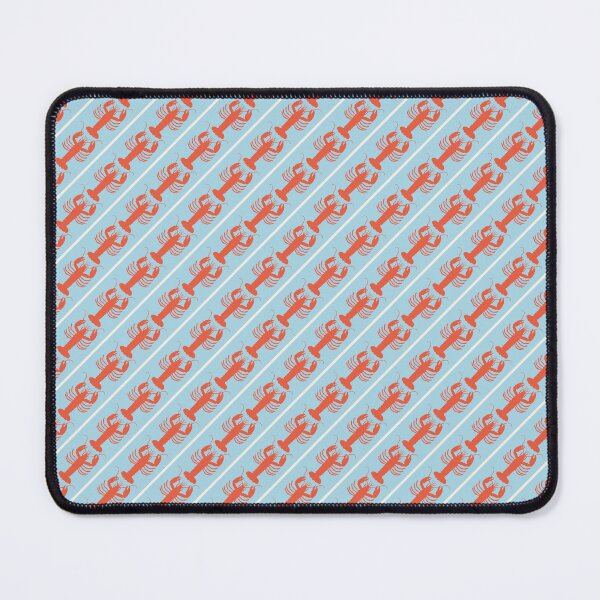 Item preview, Coastal Lobster Stripes Diagonal Pattern in Light Blue and Orange designed and sold by kierkegaard.