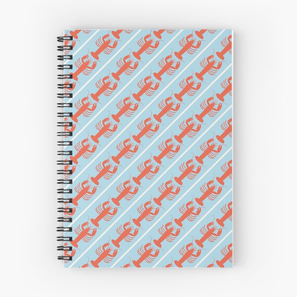 Item preview, Coastal Lobster Stripes Diagonal Pattern in Light Blue and Orange designed and sold by kierkegaard.
