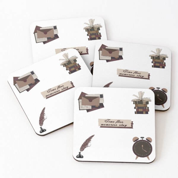 Item preview, Vintage Dark Academia Sticker Pack - Time Flies Memories Stay, Retro Cottagecore Reading & Writing Sticker Sheet designed and sold by Art IN Pack.