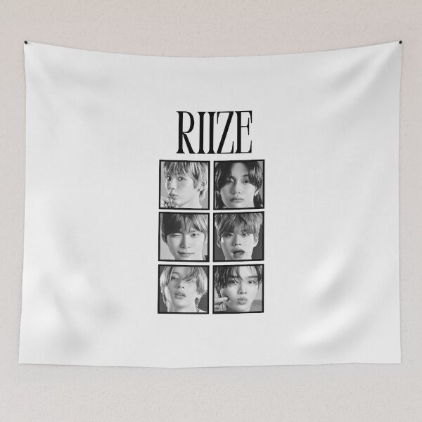 Item preview, Riizee Square Full Group Kpop Boy group Celebrity Illustration korean pop art Scrapbook Collage Cozy Y2K Vintage Design designed and sold by AJUNICE STUDIO.