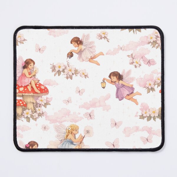 Item preview, Enchanting Fairy Garden Night Sky Pattern – Whimsical Fairy Blossom Fantasy Art Print designed and sold by Hookesmode.