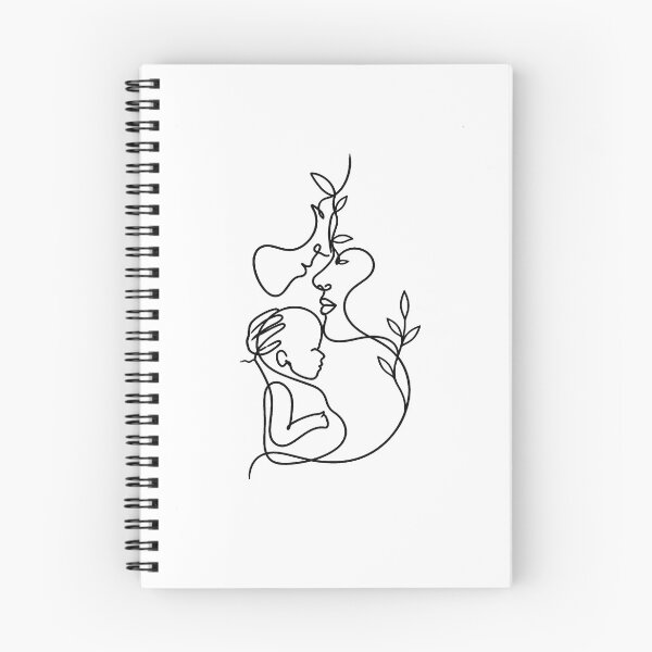 Item preview, Mother and Child Line Art, Minimalist One Line Family Illustration designed and sold by DigiHouse.