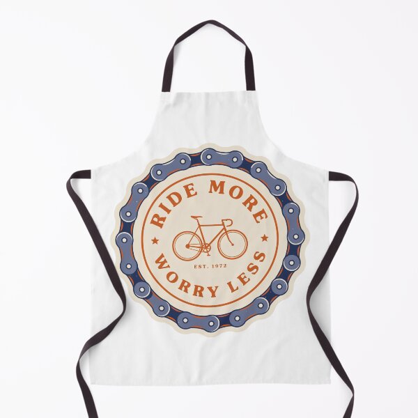 Item preview, Ride More Worry Less Bike Chain Badge | Vintage Cycling Bicycle Enthusiast Design designed and sold by ArcticFoxStudio.