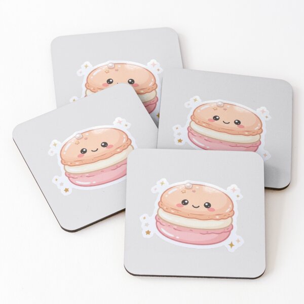 Item preview, Cute Macaron Sticker | Kawaii Peach & Pink Macaron with Pearl Sprinkle designed and sold by DmaarGroup.