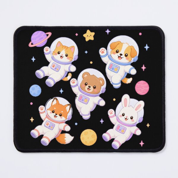 Item preview, Cute Space Animals Astronaut Kawaii Chibi Galaxy Pattern designed and sold by Seculinator.