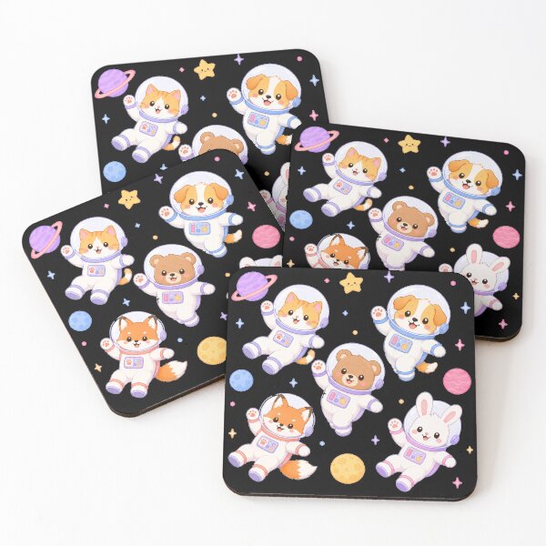 Item preview, Cute Space Animals Astronaut Kawaii Chibi Galaxy Pattern designed and sold by Seculinator.