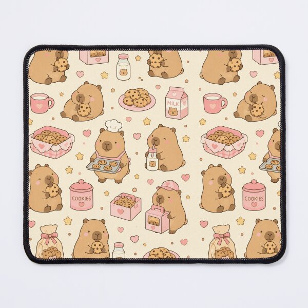 Item preview, Cute Capybara Cookie Club Pattern designed and sold by Soft Berry Studio.