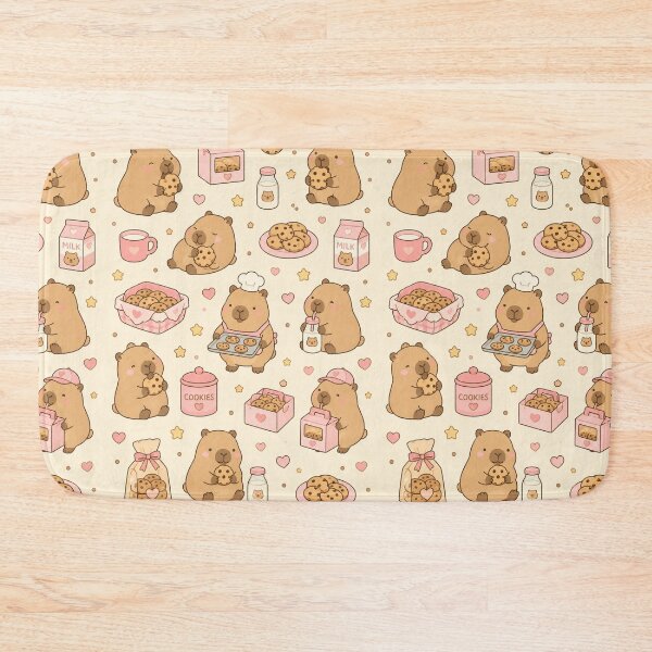 Item preview, Cute Capybara Cookie Club Pattern designed and sold by Soft Berry Studio.