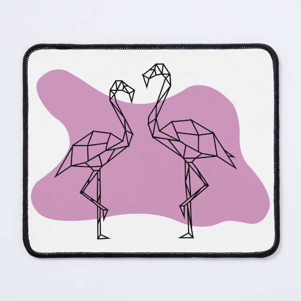Item preview, Black Geometric Flamingos - Modern Bird Line Art designed and sold by I.C. Vision Designs.