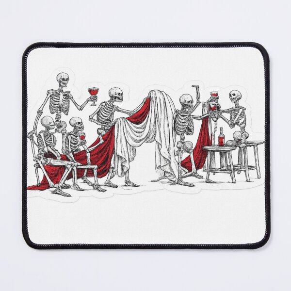 Item preview, Victorian Skeleton Gathering | Gothic Macabre Art designed and sold by UrbanPrintVibes.