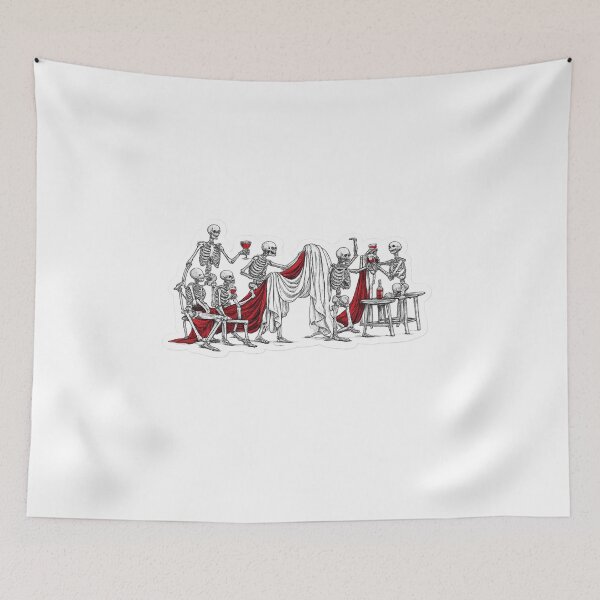 Item preview, Victorian Skeleton Gathering | Gothic Macabre Art designed and sold by UrbanPrintVibes.