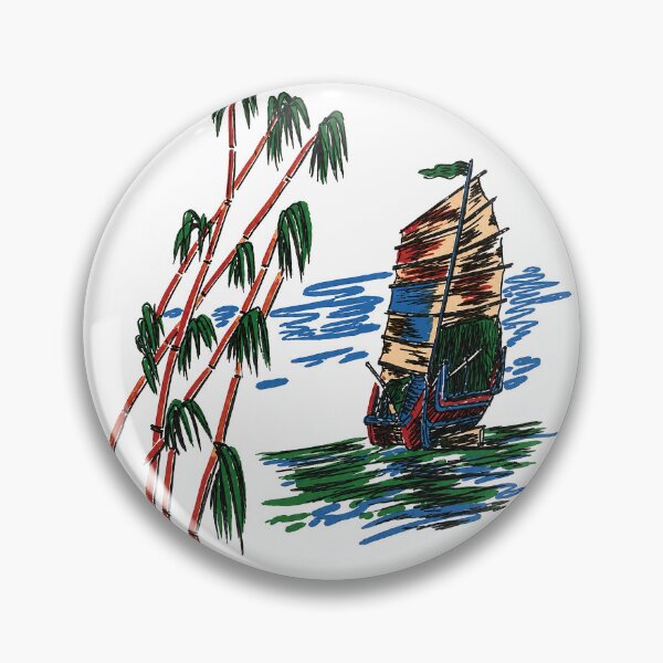 Item preview, 1950's Youth Kids Souvenir Graphic Chinese Junk Ship designed and sold by Tonyv773.