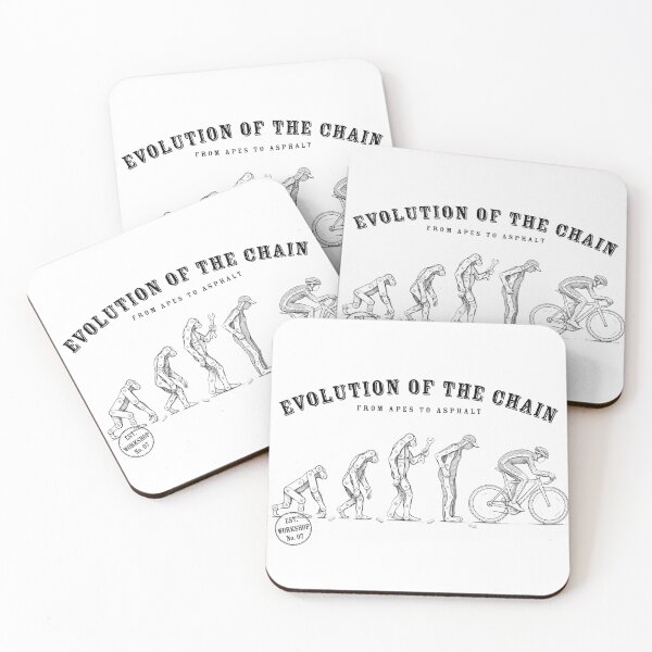 Item preview, Evolution of the Chain Cycling Mechanic Design | From Apes to Asphalt Bike Chain Graphic designed and sold by ArcticFoxStudio.