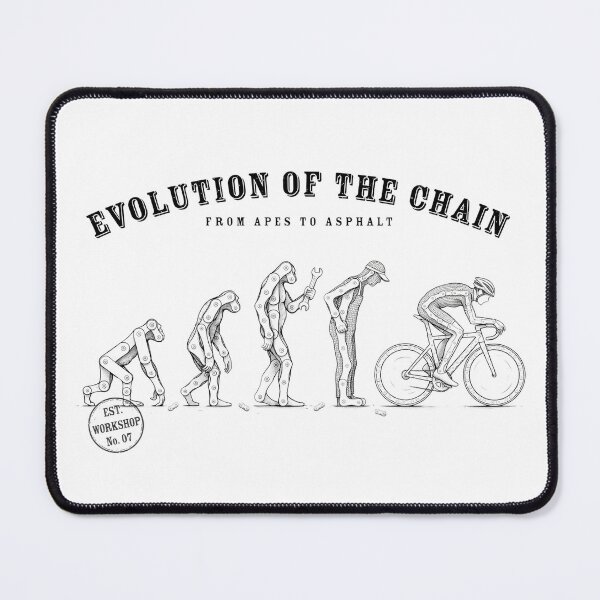 Item preview, Evolution of the Chain Cycling Mechanic Design | From Apes to Asphalt Bike Chain Graphic designed and sold by ArcticFoxStudio.