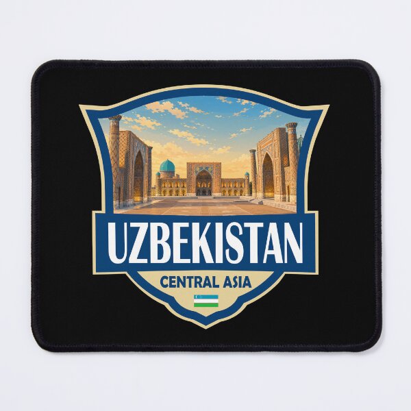 Item preview, Uzbekistan Illustration Retro Badge designed and sold by KrisSidDesigns.