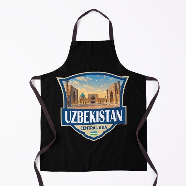 Item preview, Uzbekistan Illustration Retro Badge designed and sold by KrisSidDesigns.