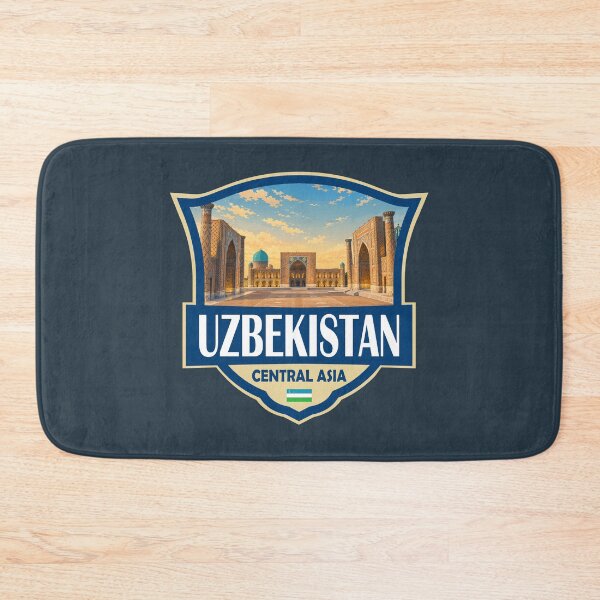 Item preview, Uzbekistan Illustration Retro Badge designed and sold by KrisSidDesigns.