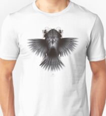 Strange Hummingbird A1. Black on white background. Unisex T-Shirt