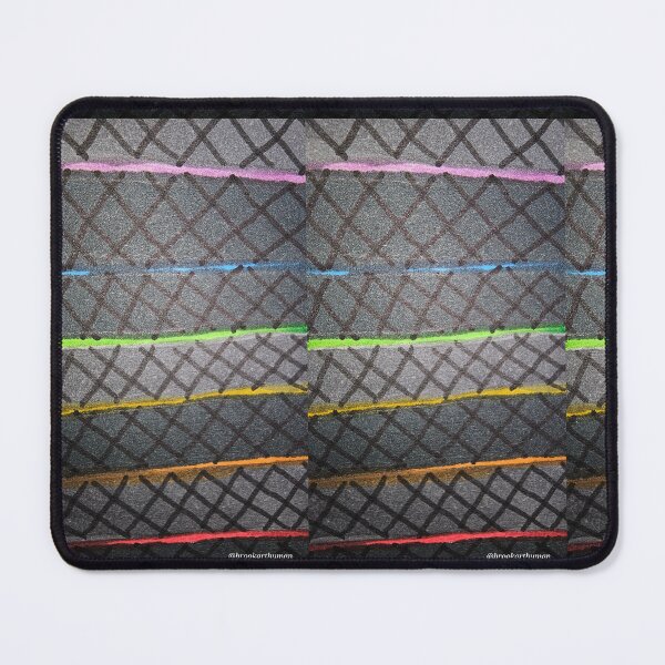 Item preview, Grey rainbow stripes with diagonal grid designed and sold by DancingCreek.