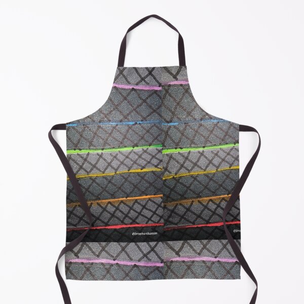 Item preview, Grey rainbow stripes with diagonal grid  designed and sold by DancingCreek.