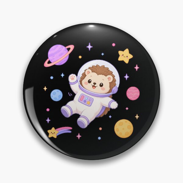 Item preview, Cute Space Hedgehog Astronaut Kawaii Chibi Galaxy Art designed and sold by Seculinator.