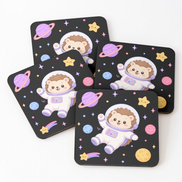 Item preview, Cute Space Hedgehog Astronaut Kawaii Chibi Galaxy Art designed and sold by Seculinator.