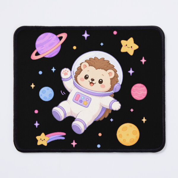 Item preview, Cute Space Hedgehog Astronaut Kawaii Chibi Galaxy Art designed and sold by Seculinator.