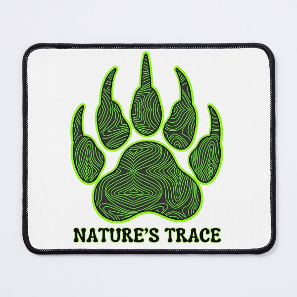 Item preview, Nature's Trace - Neon Green Topo Animal Claw Print designed and sold by QuirkyCloud Designs.