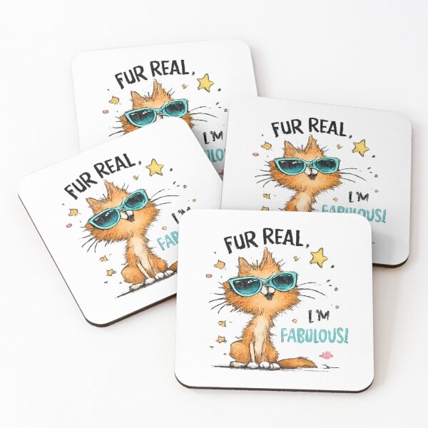 Item preview, Funny Fabulous Cat with Sunglasses – Cool Cat Lover Gift designed and sold by vansaidshop ⭐⭐⭐⭐⭐.