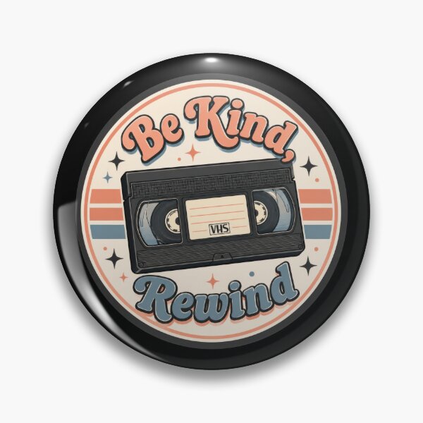 Item preview, Retro VHS Rewind Badge designed and sold by Sketchlegacy.