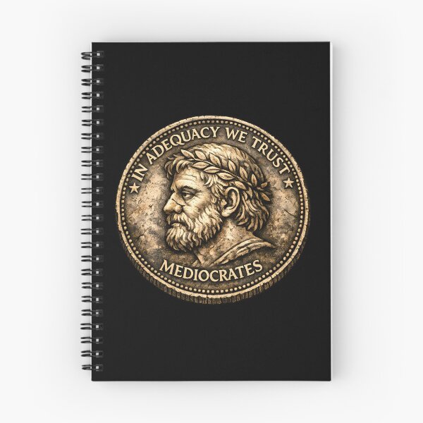 Item preview, Mediocrates Funny Philosopher Design | Ancient Coin, Achievement Badge & Museum Plaque Humor designed and sold by Lina Caro.