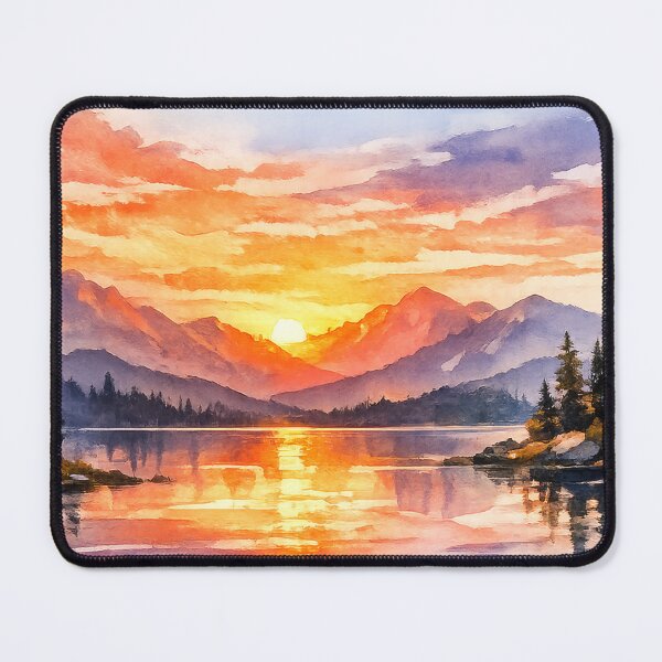 Item preview, Watercolor Lake Sunset designed and sold by CashCrow.