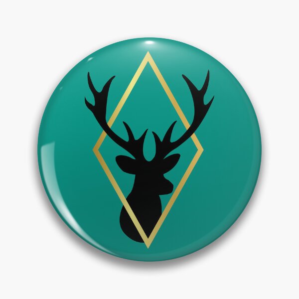Item preview, Striking Stag in Golden Frame - Minimalist Stag Art designed and sold by I.C. Vision Designs.