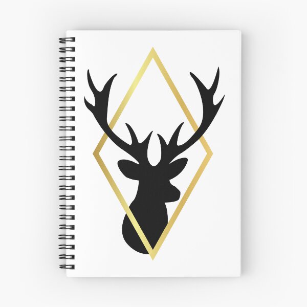 Item preview, Striking Stag in Golden Frame - Minimalist Stag Art designed and sold by I.C. Vision Designs.